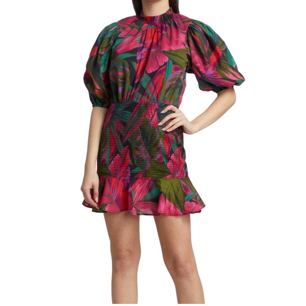 Farm Rio Smocked Mini Dress